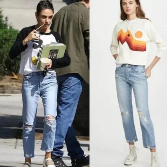 MOTHER Superior The Tomcat the Confession Jeans Ankle Crop Mila Kunis celebrity - Picture 5 of 8